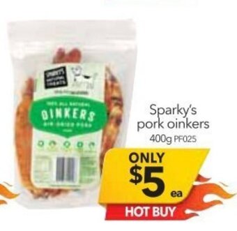 Cheap as Chips Sparky's Pork Oinkers 400g offer