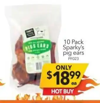 Cheap as Chips 10 Pack Spraky's Pig Ears offer