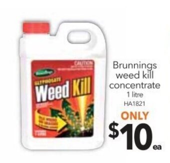 Cheap as Chips Brunnings Weed Kill Concentrate 1 Litre offer
