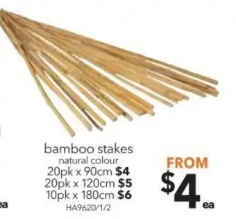 Cheap as Chips Bamboo Stakes 20pk x 90cm offer