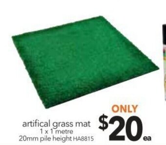 Cheap as Chips Artificial Grass Mat 1 x 1 Metre offer