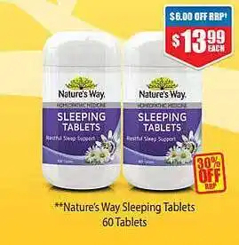 Chemist Warehouse Nature's Way Sleeping Tablet 60 Tablets offer