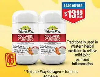 Chemist Warehouse Nature's Way Collagen + Turmeric offer