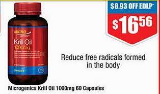 Chemist Warehouse Microgenics Krill Oil 1000mg 60 Capsules offer