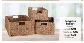 Seagrass Basket - Natural - Large
