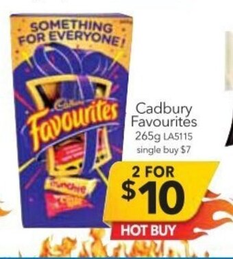 Cheap as Chips Cadbury Favourites 265g offer