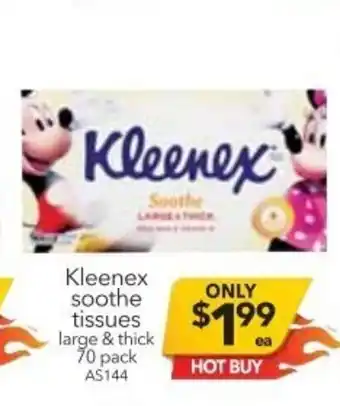 Kleenex Soothe Tissues Large & Thick 70 Pack
