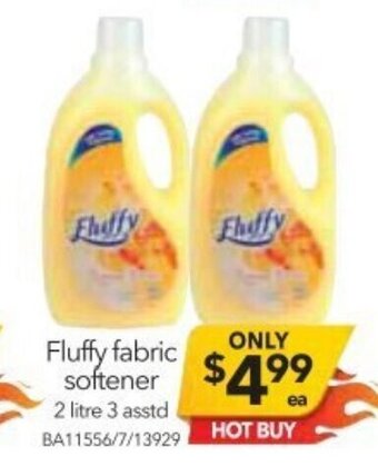 Cheap as Chips Fluffy Fabric Softener 2 Litre offer