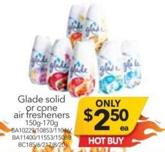 Glade Solid or Cone Air Fresheners 150g - 170g