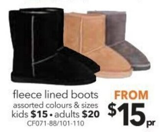 Cheap as Chips Fleece Lined Boots - Kids offer