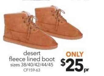 Cheap as Chips Desert Fleece Lined Boot offer