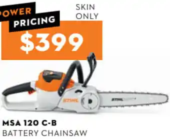 STIHL MSA 120 C-B Battery Chainsaw offer