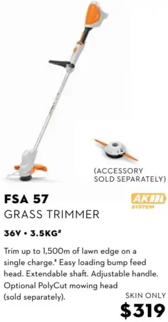 STIHL FSA 57 Grass Trimmer 36V . 3.5kg offer