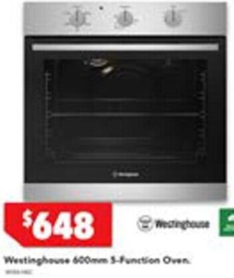 Harvey Norman Westinghouse 600mm 5-Function Oven offer