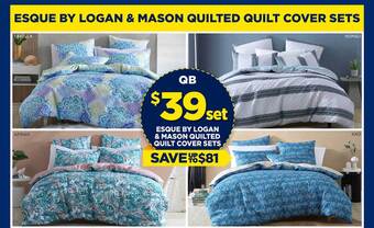 Spotlight Esque By Logan & Mason Quilted Quilt Cover Sets offer