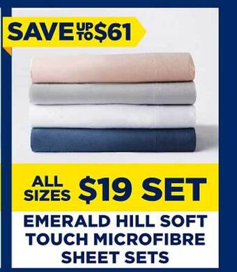 Spotlight Emerald Hill Soft Touch Microfibre Sheet Sets offer