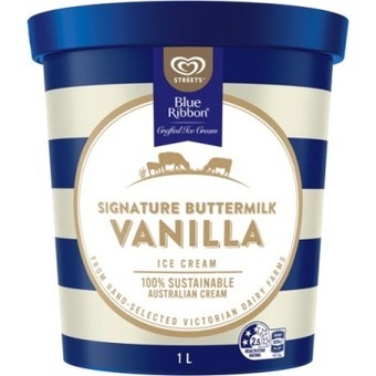 Streets Blue Ribbon Crafted Buttermilk Vanilla Ice Cream 1 Litre