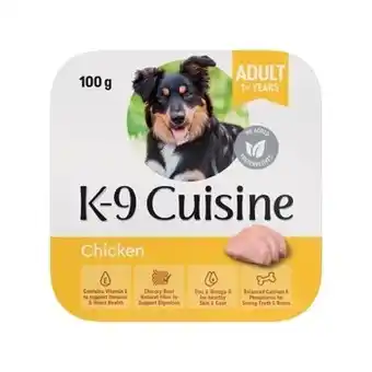 IGA NEW K-9 Cuisine Dog Food 100g Selected Varieties offer