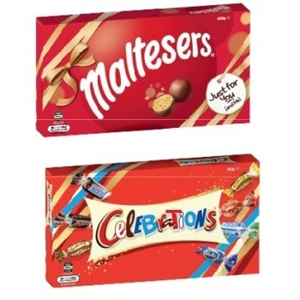 IGA Celebrations 320g or Maltesers 400g Gift Box offer
