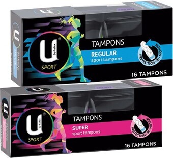 U By Kotex Sport Tampons Regular or Super 16 Pack
