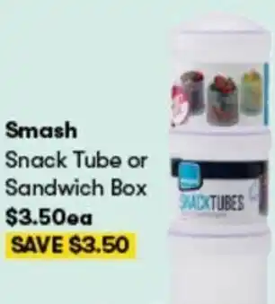 BIG W Smash Snack Tube or Sandwich Box offer