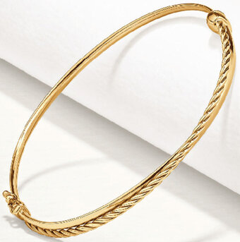 Michael Hill 10kt Gold Twist Bangle offer