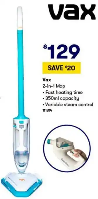 BIG W Vax 2-In-1 Mop 111814 offer