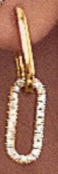 0.34 Carat of Diamonds & 10kt Gold Paperclip Earrings