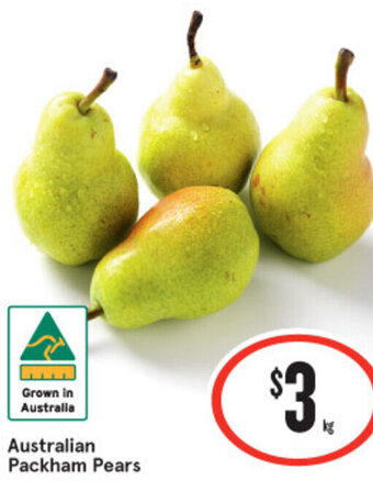 IGA Australian Packham Pears offer
