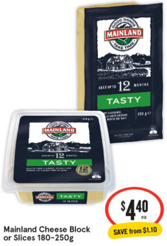 IGA Mainland Cheese Block or Slices 180-250g offer