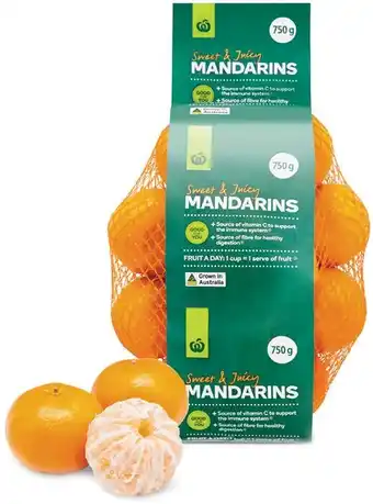 Woolworths Australian Mandarins 750g Pack offer