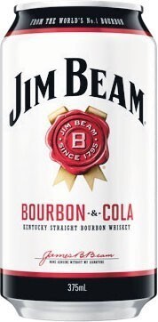Woolworths Jim Beam White Label & Cola Cans 24x375ml offer