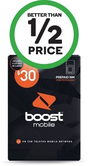 Woolworths Boost $30 SIM# offer