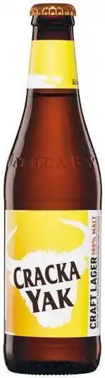 Woolworths Yak Brewing Cracka Yak Lager Bottles 6x345ml offer