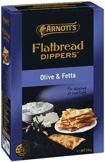 Arnott’s Sourdough Crisps 150g or Flatbread Dippers 130g