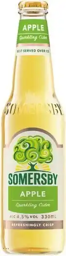 Woolworths Somersby Apple Cider 4.5% Bottles 24x330ml offer