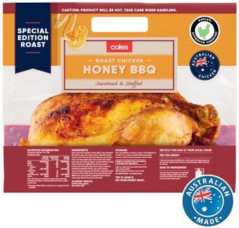 Coles Coles Honey BBQ Hot Roast RSPCA Approved Chicken offer