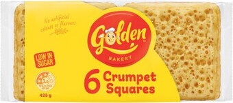 Coles Golden Crumpet Squares 6 Pack offer