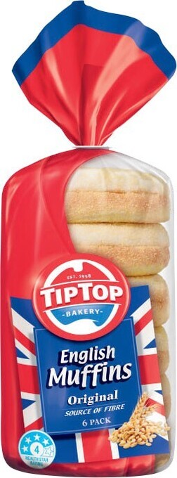 Coles Tip Top English Muffins 6 Pack offer