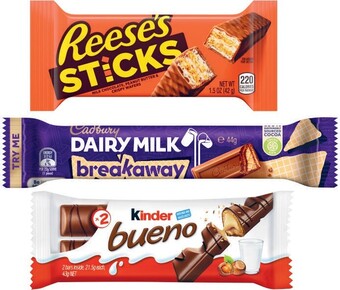 Coles Cadbury Medium Bar 30g-60g, Kinder Bueno Bar 39g-43g or Reese’s Bars 42g-47g offer