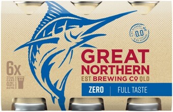 Coles Great Northern Zero 6x375mL offer