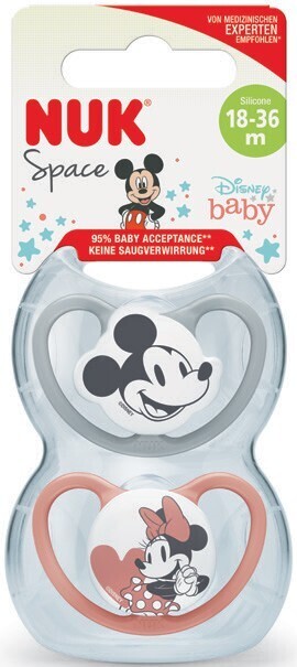 Woolworths Nuk Mickey Space Soothers 18-36 Months Pk 2 offer