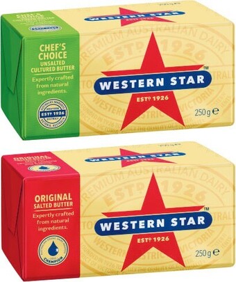 Coles Western Star Butter Block 250g offer