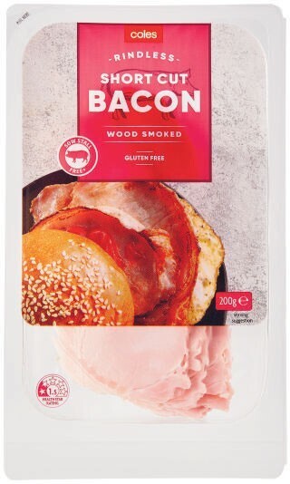 Coles Coles Rindless Short Cut Bacon 200g offer