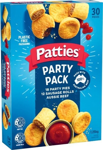 Coles Patties Party Pack 30 Pack 1.25kg offer