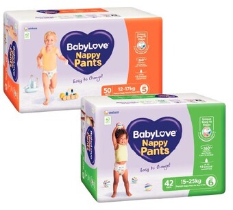 Coles BabyLove Jumbo Nappy Pants 42 Pack-56 Pack offer