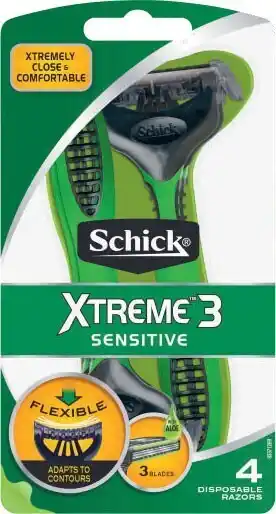 Coles Schick Xtreme 3 Sensitive Disposable Razor 4 Pack offer