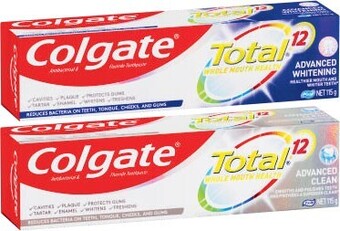 Coles Colgate Total Advanced Toothpaste 115g offer