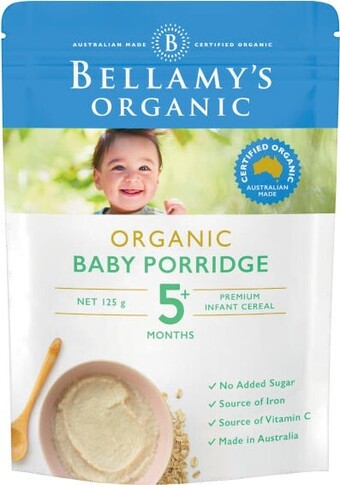 Bellamy’s Organic Baby Porridge 5+ Months 125g