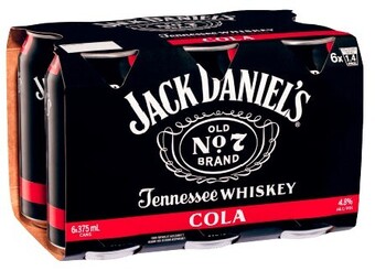 Coles Jack Daniels & Cola Cans 6x375mL offer